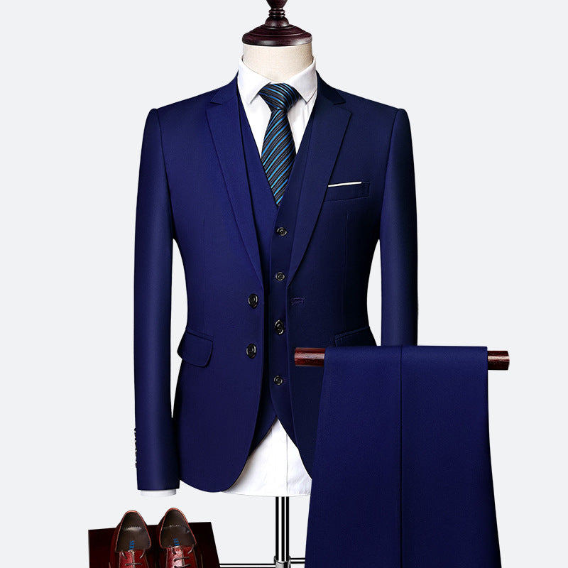 Dean - Elegant 3-Piece Formal Men's Suit Set for Business and Weddings