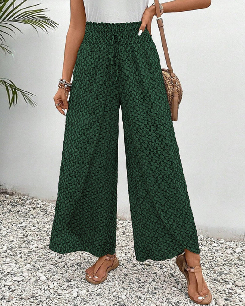 Sapphira - Elegant Women's Trousers with Geometric Print