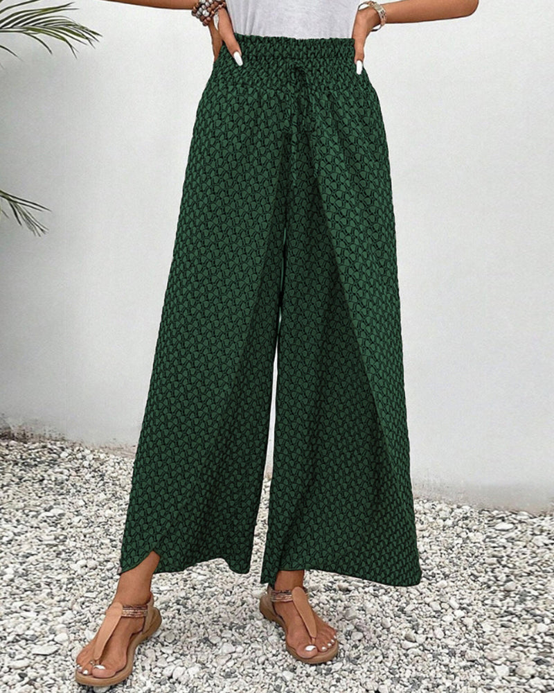 Sapphira - Elegant Women's Trousers with Geometric Print