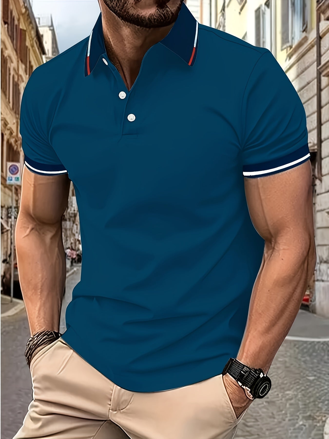 Archer - Breathable Men's Polo Shirt for Summer Elegance