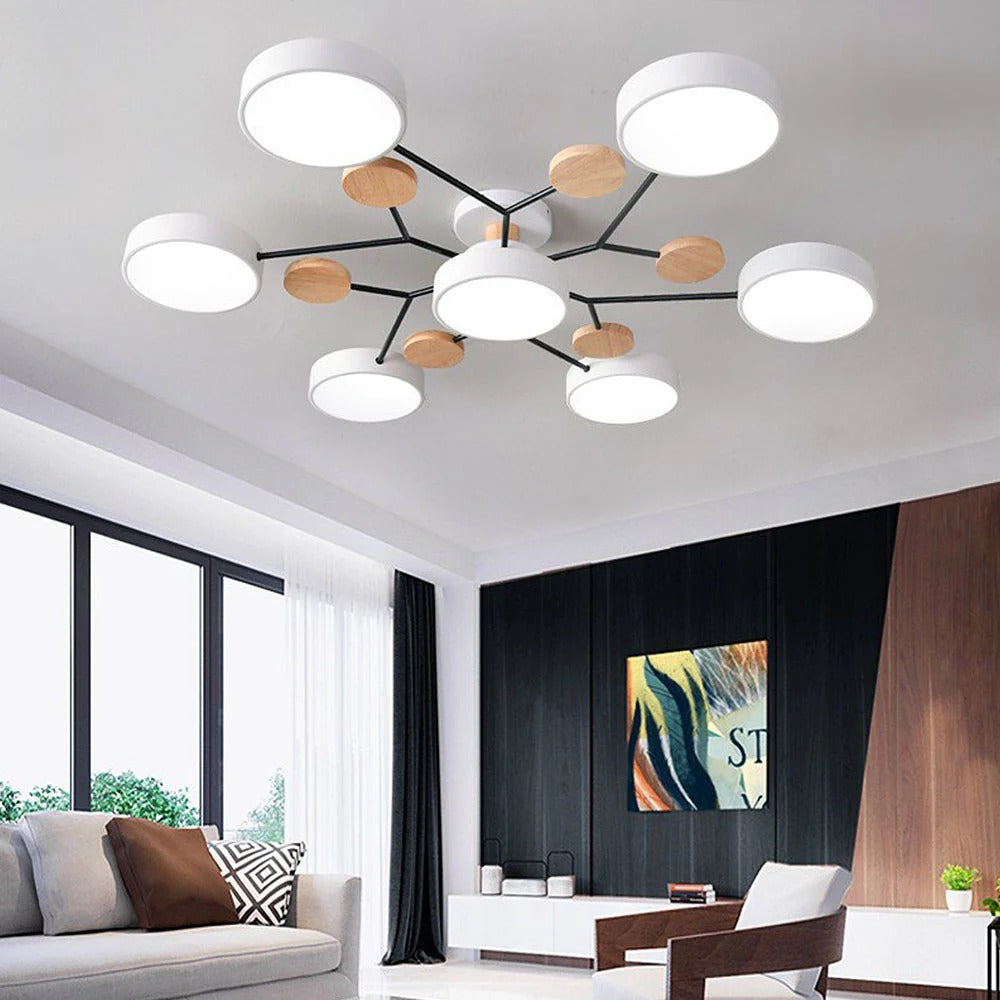 Ornava - Modern LED Flush Mount Ceiling Light Chandelier for Home