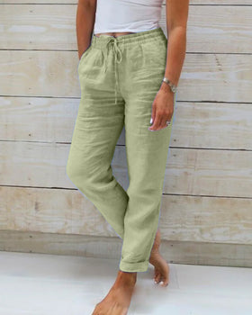 Maxie - Comfortable Linen Trousers for Women in Multiple Colors