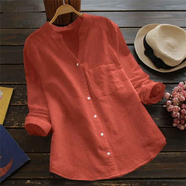 Danica - Linen Cotton Relaxed Chemise For Women Casual