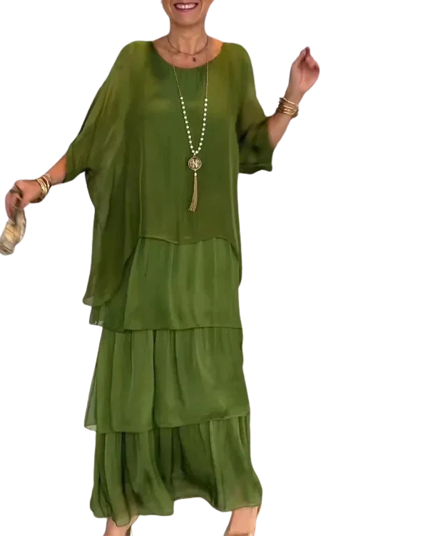 Nadia - Elegant Chiffon Dress with Beautiful Layers for Special Occasions