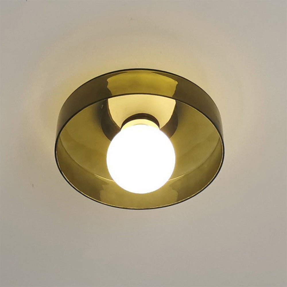 Alvarra - Modern Round Ceiling Lamp With Orange Ring And Ball