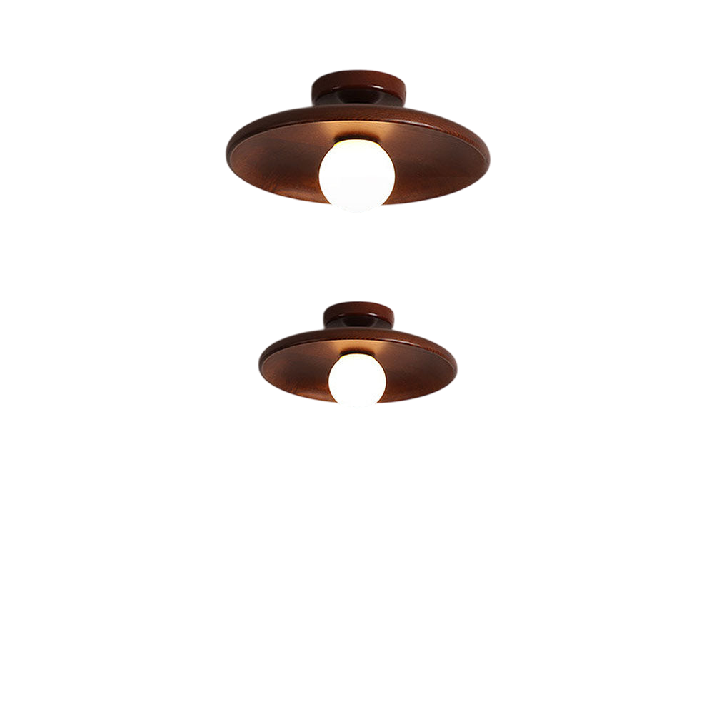 Havessa - Nordic Wood Minimalist Round Ceiling Light for Hallway Design