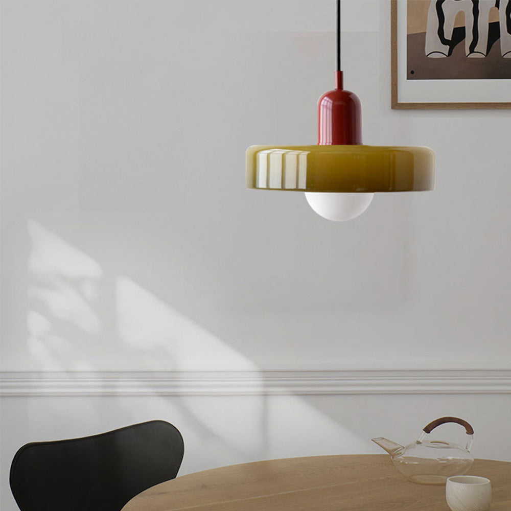 GleaMore - Bauhaus Pendant Light in Stylish Colored Glass