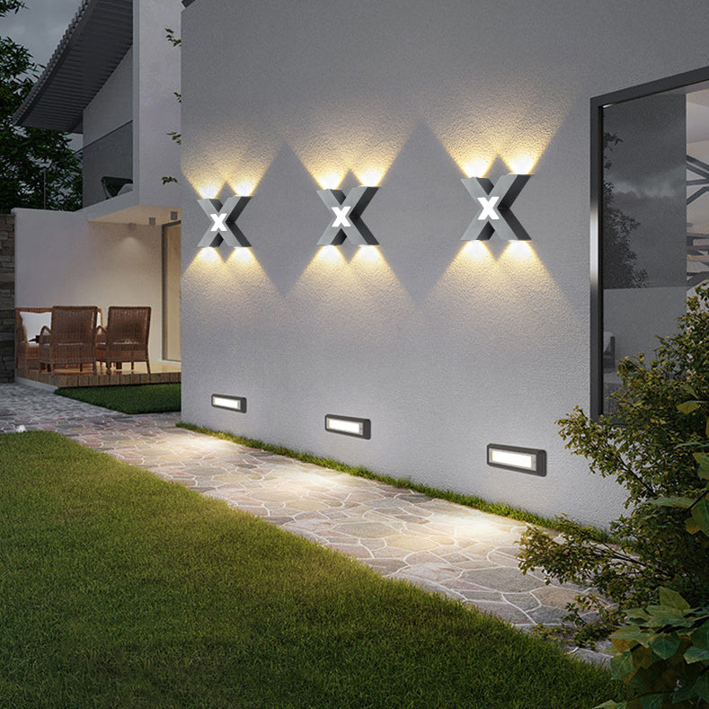 Glowora - QuadBeam X Shape Waterproof LED Wall Light For Homes