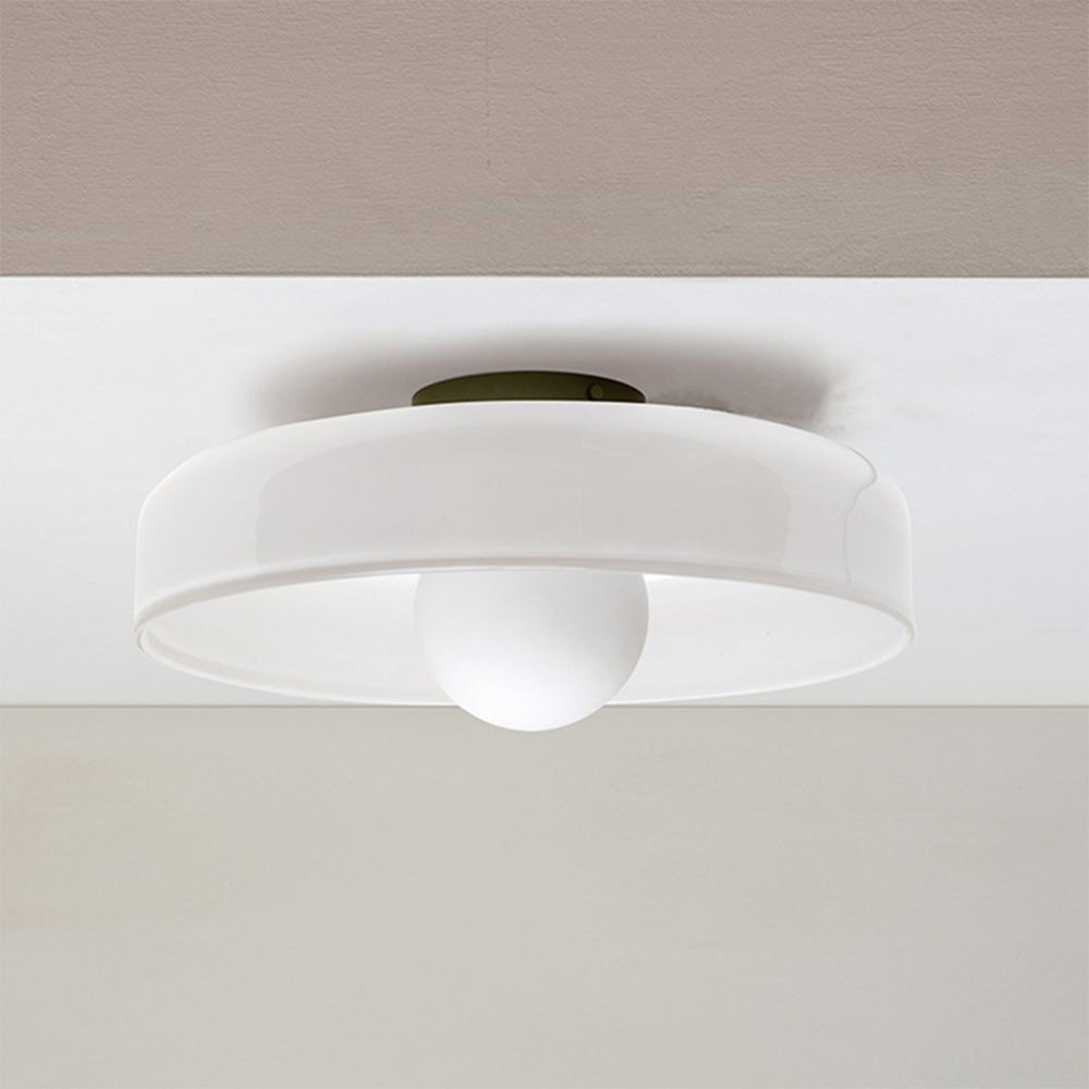 Alvarra - Modern Round Ceiling Lamp With Orange Ring And Ball
