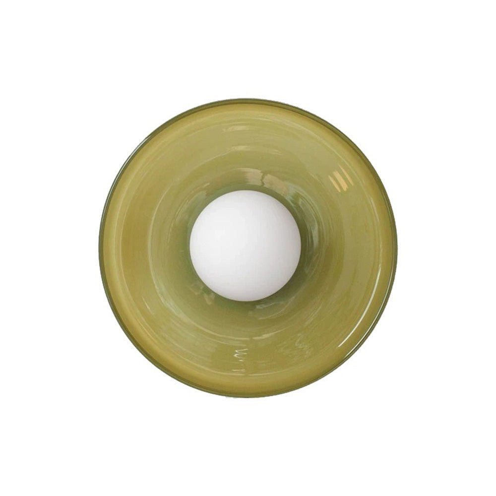 Alvarra - Modern Round Ceiling Lamp With Orange Ring And Ball