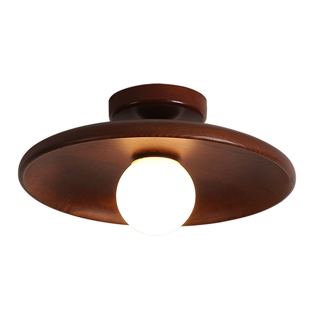 Havessa - Nordic Wood Minimalist Round Ceiling Light for Hallway Design