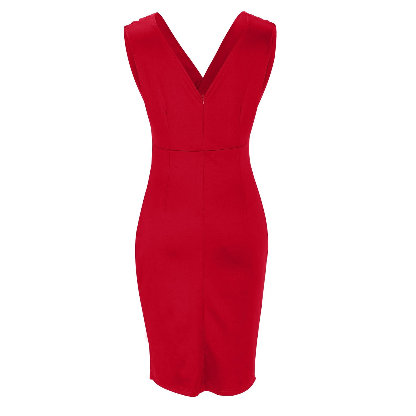 Caley - Stylish Women's V-neck Slit Dress for Effortless Elegance