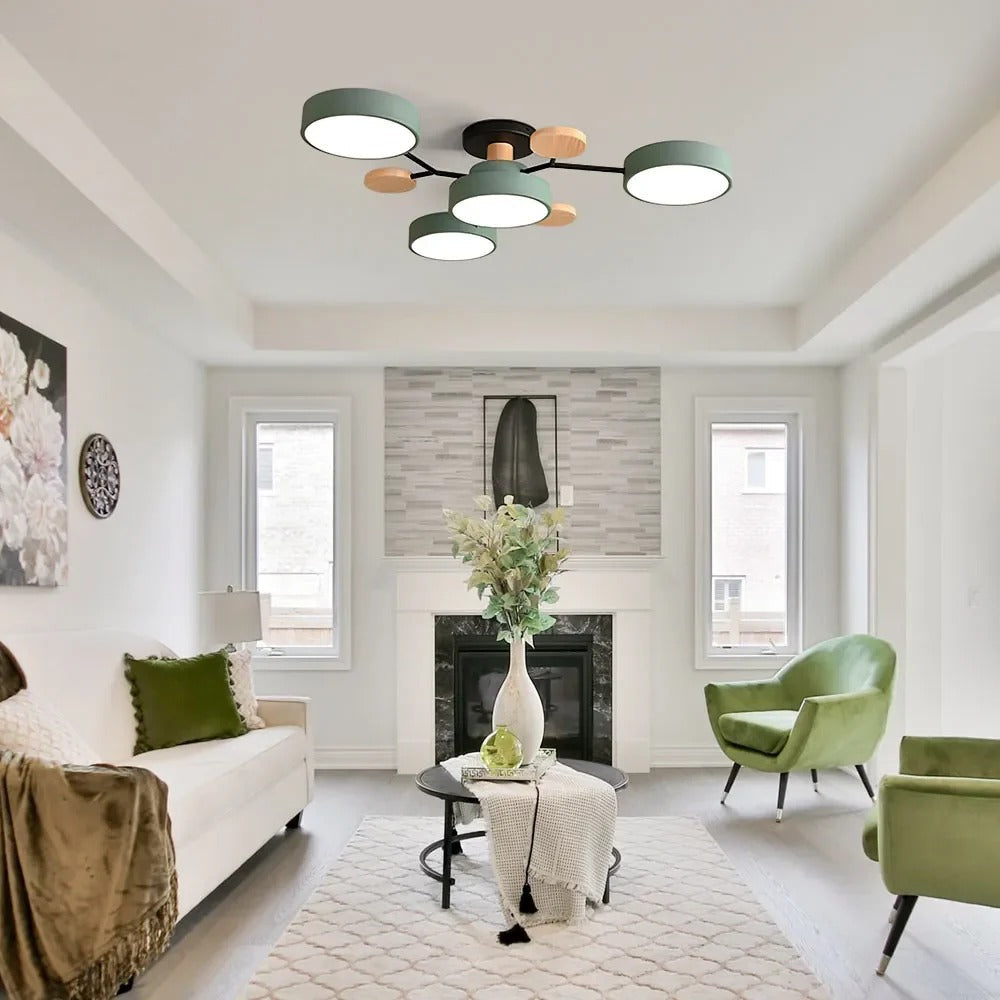 Ornava - Modern LED Flush Mount Ceiling Light Chandelier for Home
