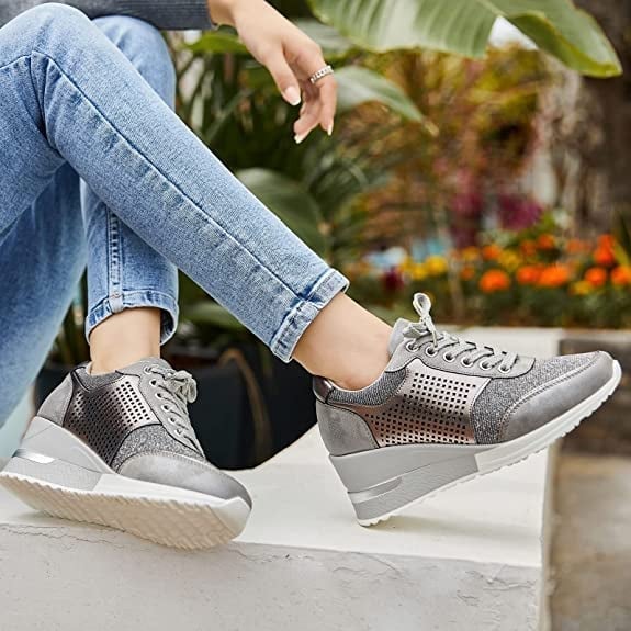 Atalanta - Stylish High-Heel Wedge Sneakers for Trendy Comfort