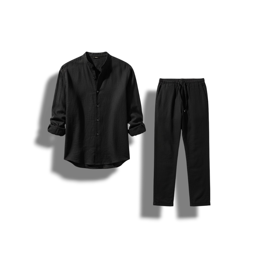Jay - Minimalist Linen Set for Men with Lightweight Shirt and Trousers