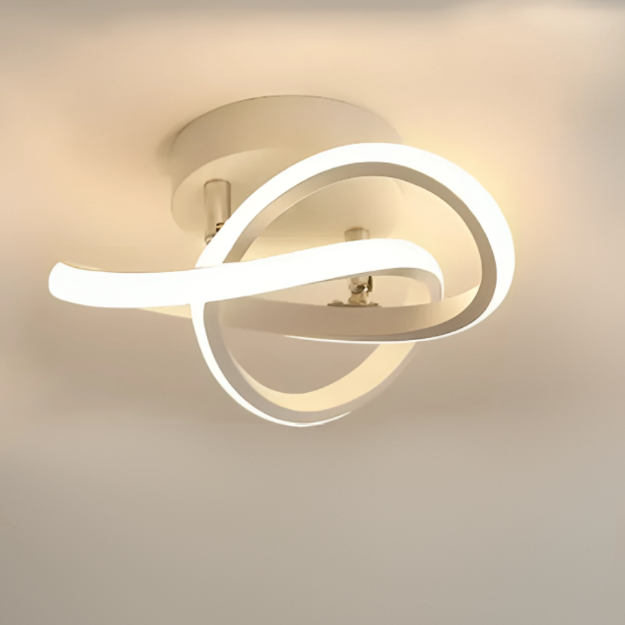 Soapore - Modern LED Ceiling Light - Creative Two Ring Design Fixture