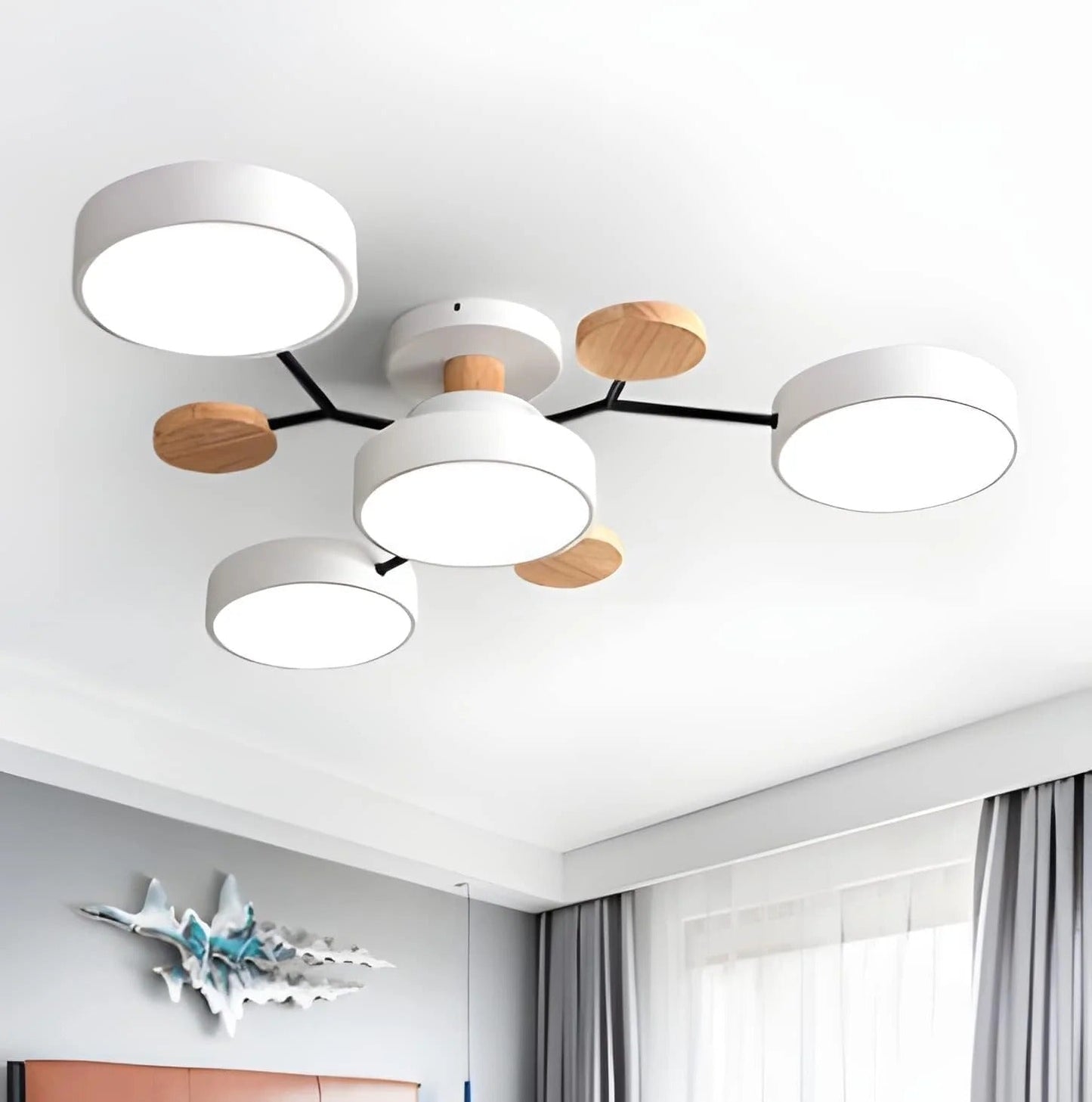 Ornava - Modern LED Flush Mount Ceiling Light Chandelier for Home