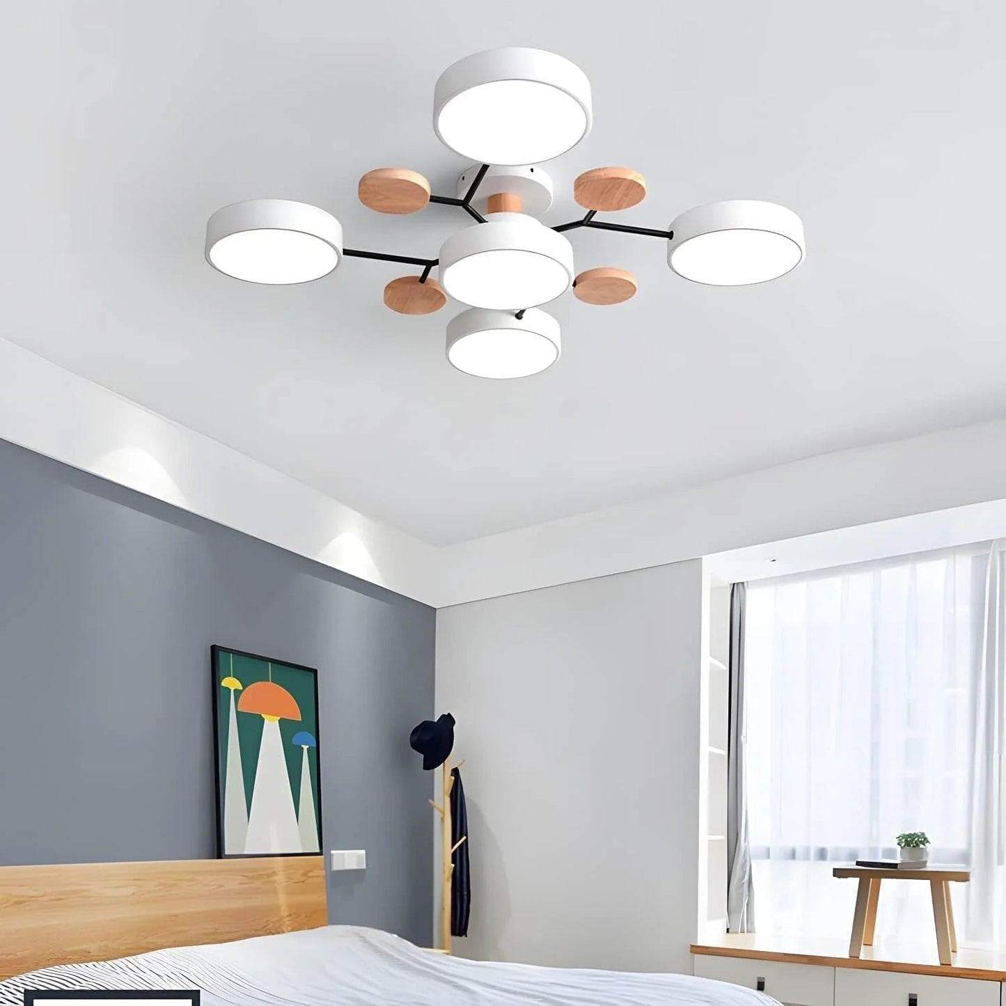 Ornava - Modern LED Flush Mount Ceiling Light Chandelier for Home