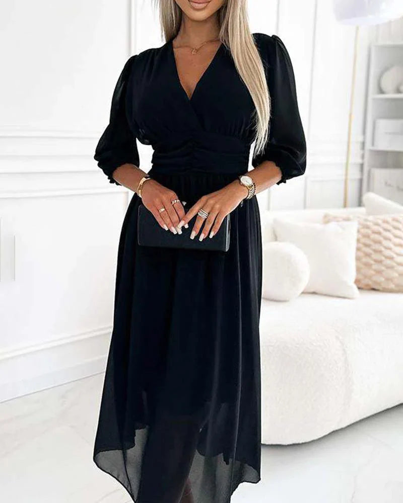 Hayley - Luxurious Elbow-Length Dress for Women in Elegant A-Line Style