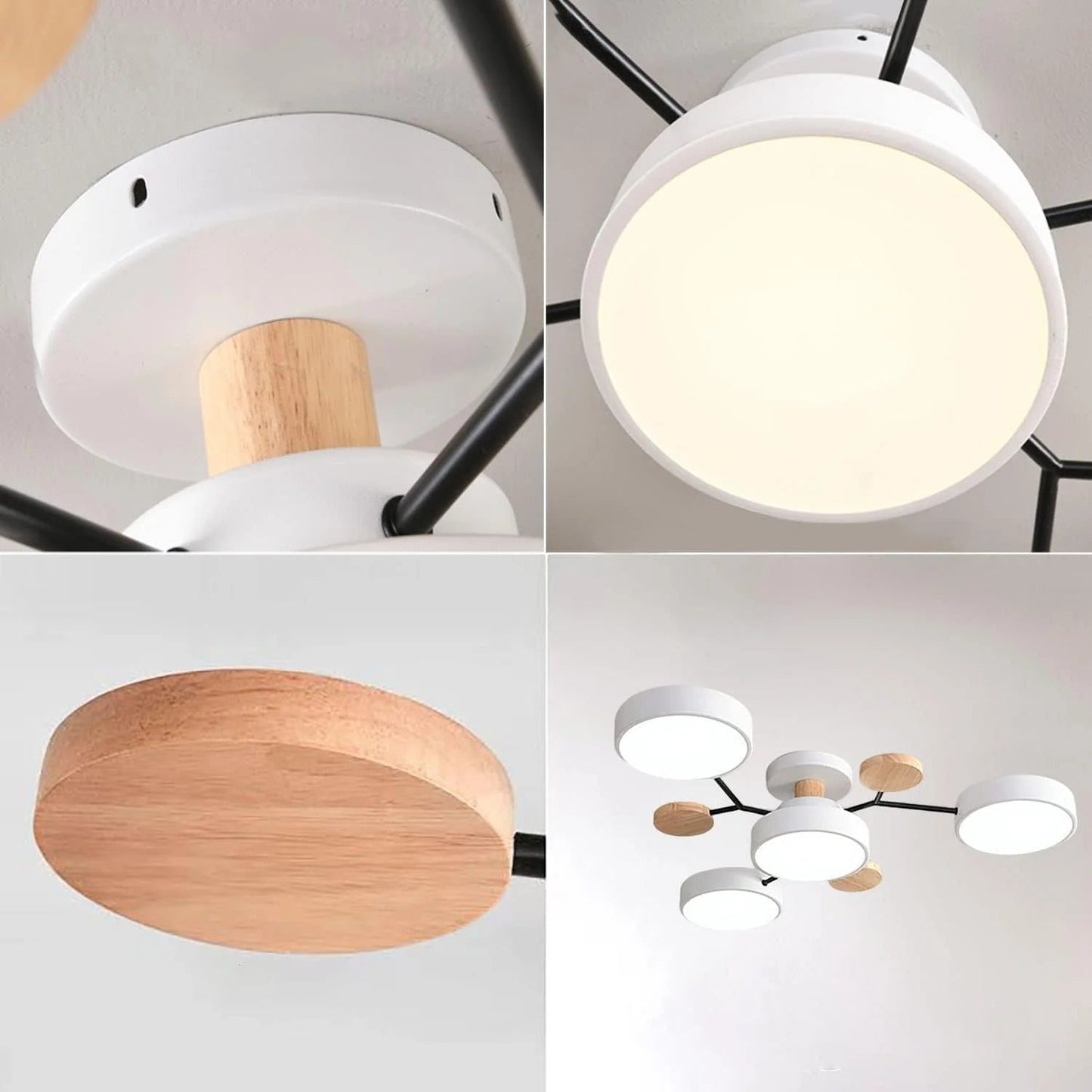 Ornava - Modern LED Flush Mount Ceiling Light Chandelier for Home