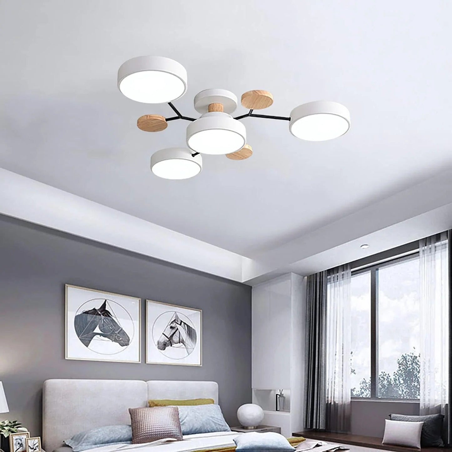 Ornava - Modern LED Flush Mount Ceiling Light Chandelier for Home