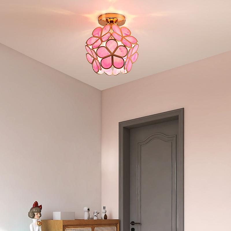 Aurevia - Elegant Glass Floral Ceiling Light Warm Glow For Hall