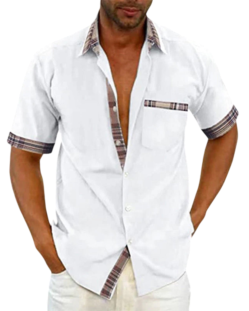 Neil - Stylish Men's Short-Sleeved Shirt for Casual and Semi-Formal Wear