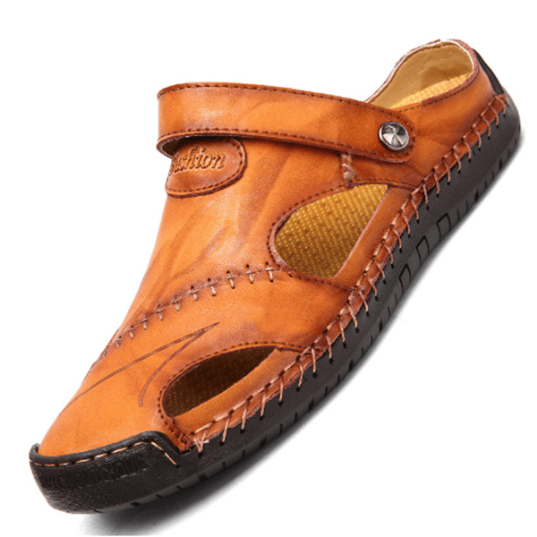 Imogen - Comfortable Orthopedic Leather Sandals with Adjustable Arch Support