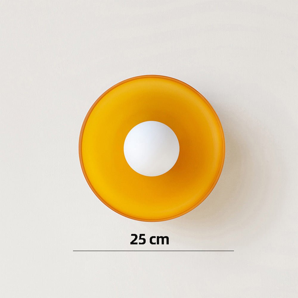 Alvarra - Modern Round Ceiling Lamp With Orange Ring And Ball