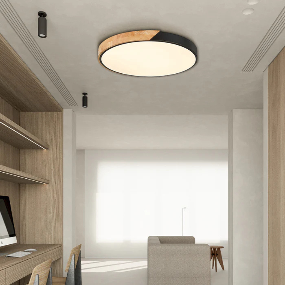 Matellis - Nordic Wood Led Ceiling Light In Scandinavian Style