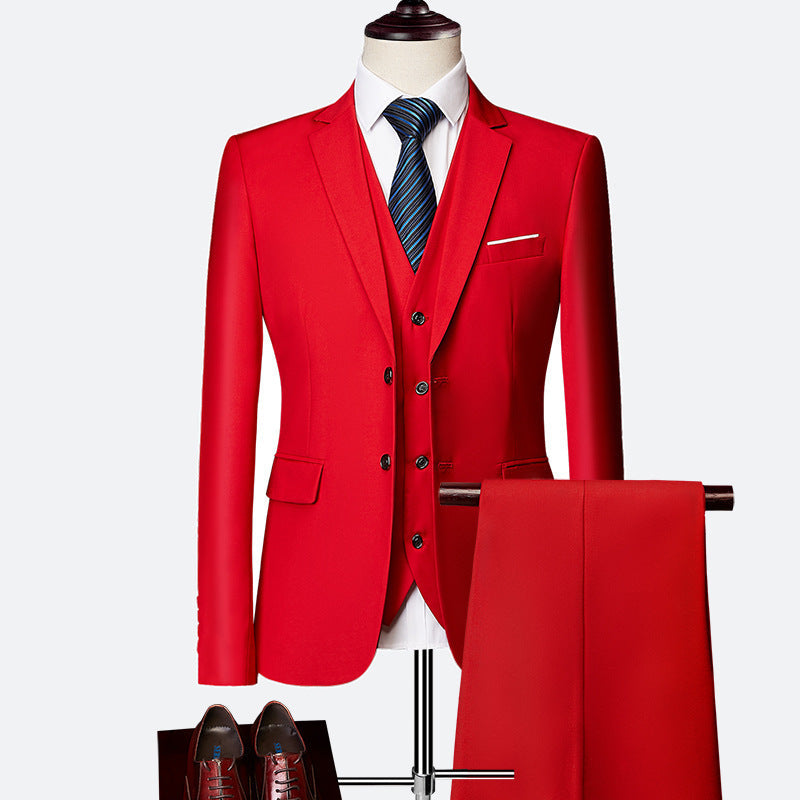 Dean - Elegant 3-Piece Formal Men's Suit Set for Business and Weddings