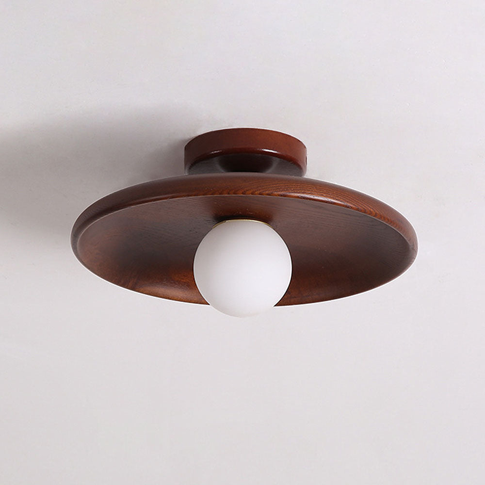 Havessa - Nordic Wood Minimalist Round Ceiling Light for Hallway Design