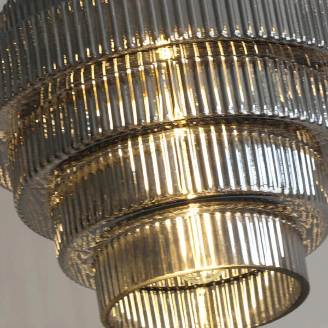 Solarae - Hebes Retro Glass Pendant Lamp Brass Elegant Living Room