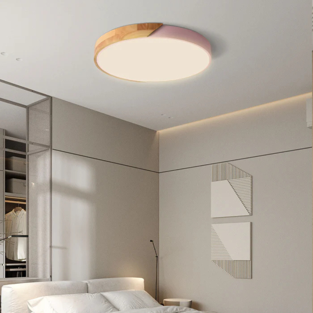 Matellis - Nordic Wood Led Ceiling Light In Scandinavian Style
