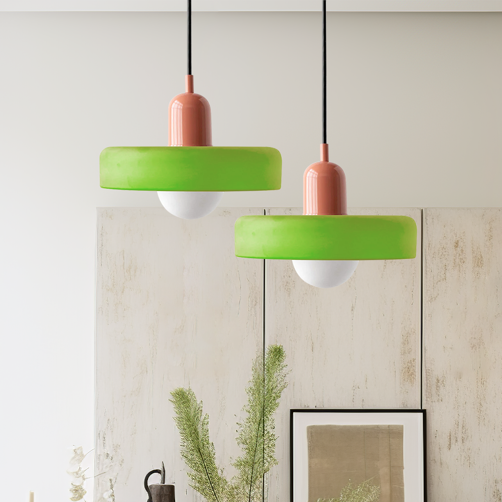 GleaMore - Bauhaus Pendant Light in Stylish Colored Glass
