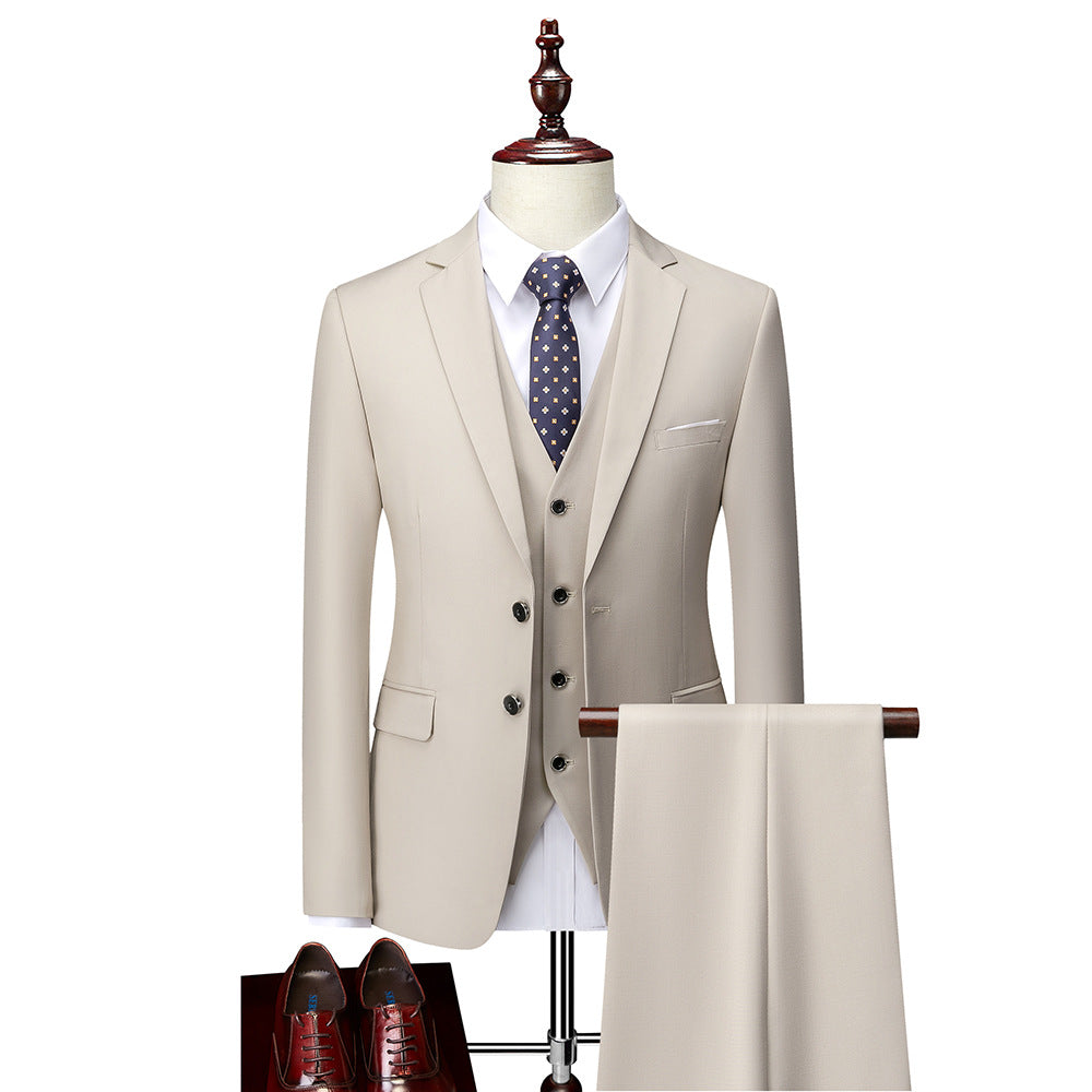 Dean - Elegant 3-Piece Formal Men's Suit Set for Business and Weddings