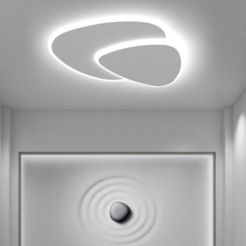 Gardenra - LunaGlow LED Ceiling Light White Metal Acrylic Bedroom