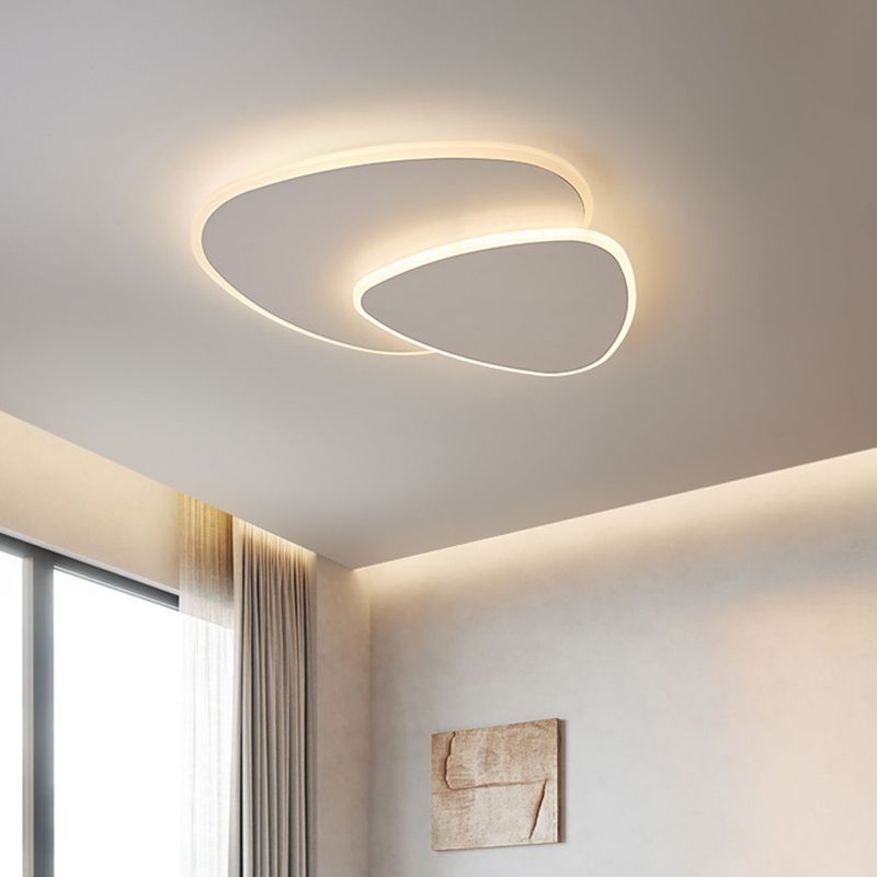 Gardenra - LunaGlow LED Ceiling Light White Metal Acrylic Bedroom