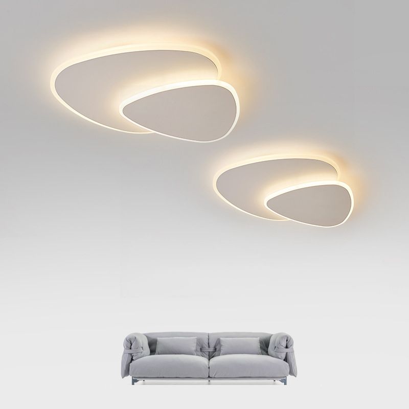 Gardenra - LunaGlow LED Ceiling Light White Metal Acrylic Bedroom
