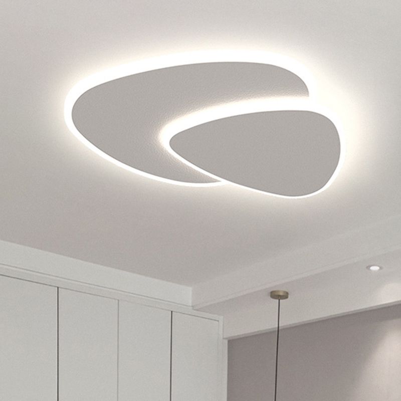 Gardenra - LunaGlow LED Ceiling Light White Metal Acrylic Bedroom
