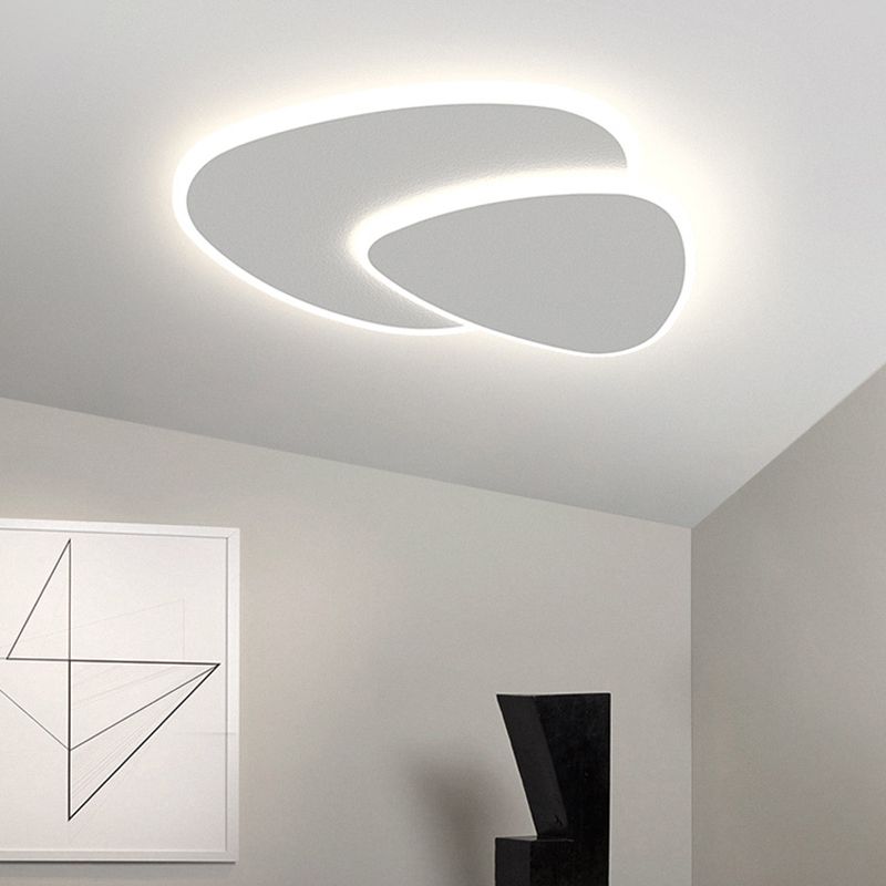 Gardenra - LunaGlow LED Ceiling Light White Metal Acrylic Bedroom