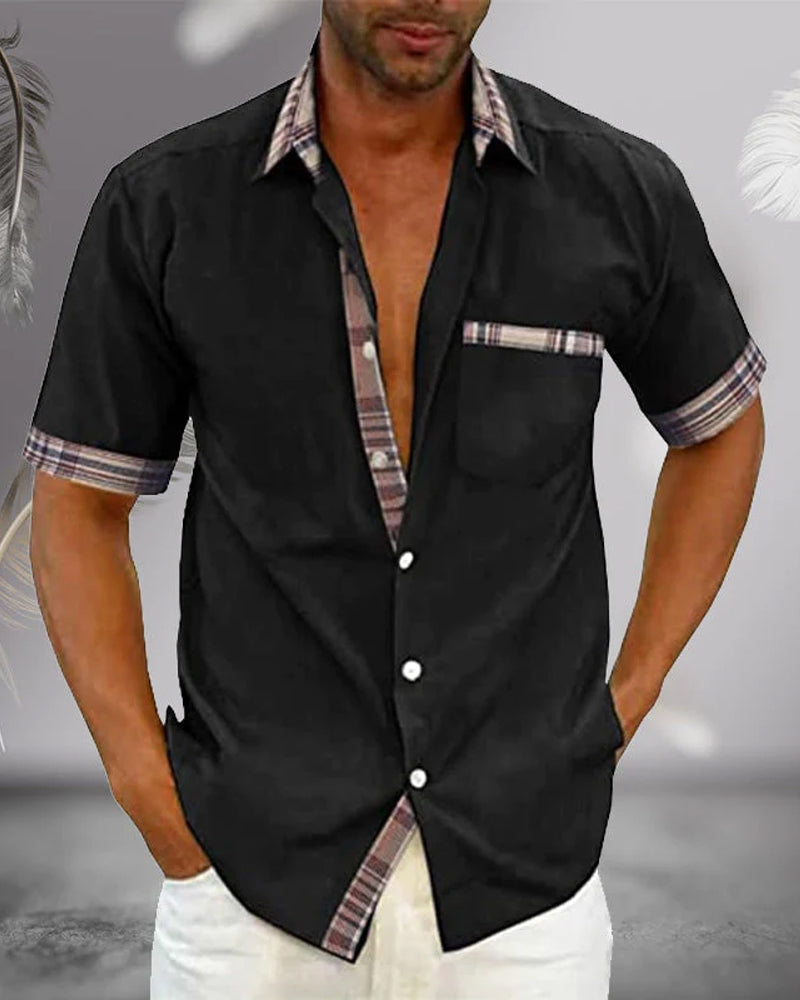 Neil - Stylish Men's Short-Sleeved Shirt for Casual and Semi-Formal Wear