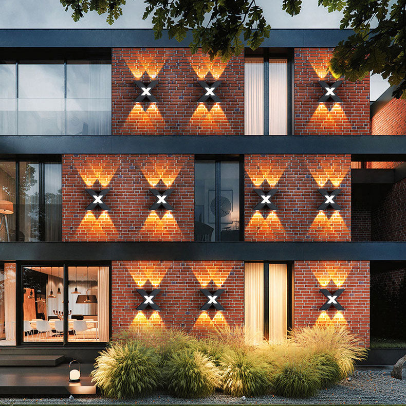 Glowora - QuadBeam X Shape Waterproof LED Wall Light For Homes