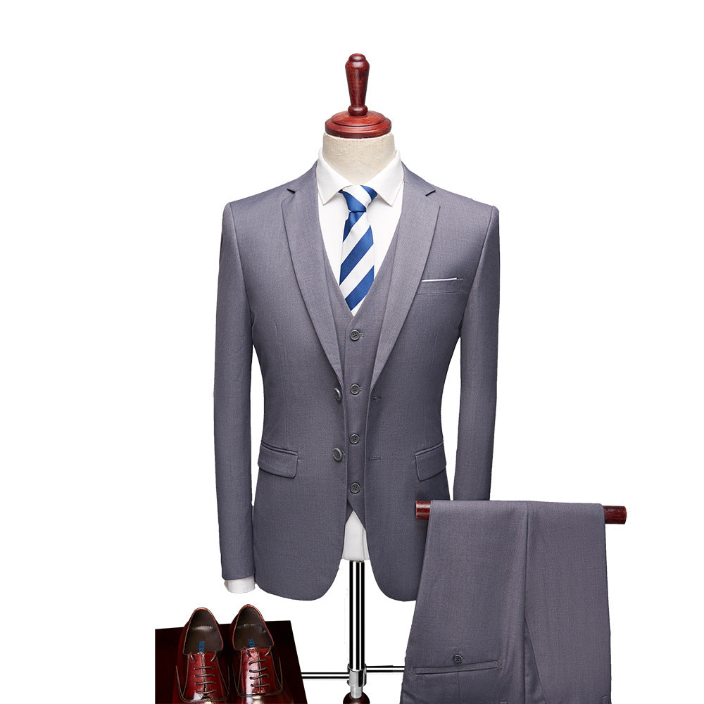 Dean - Elegant 3-Piece Formal Men's Suit Set for Business and Weddings