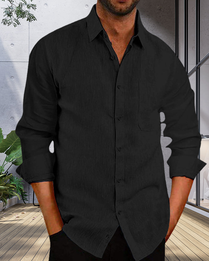 Ned - Stylish Men's Long-Sleeved Shirt for Casual Elegance