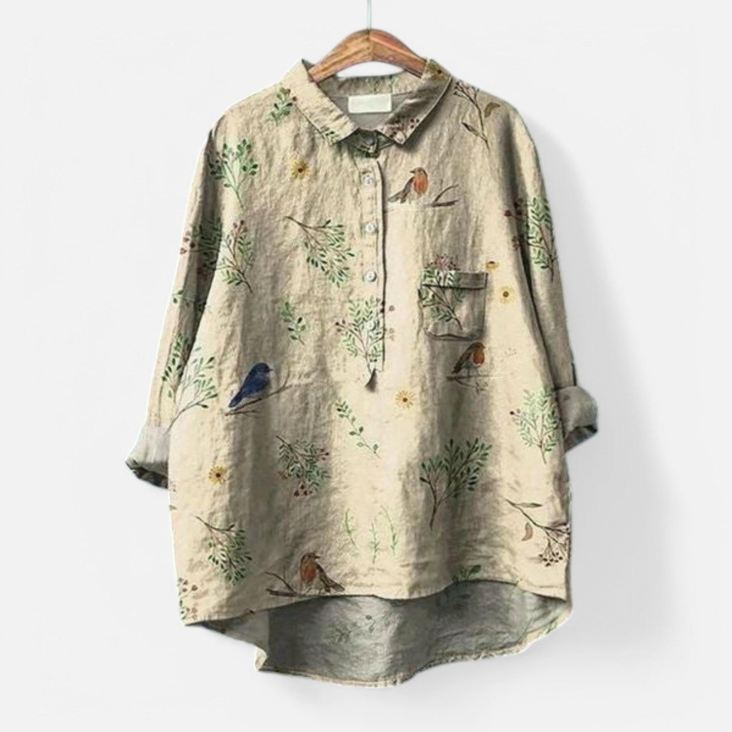 Kiara - Stylish Loose Fit Floral Blouse for Effortless Elegance