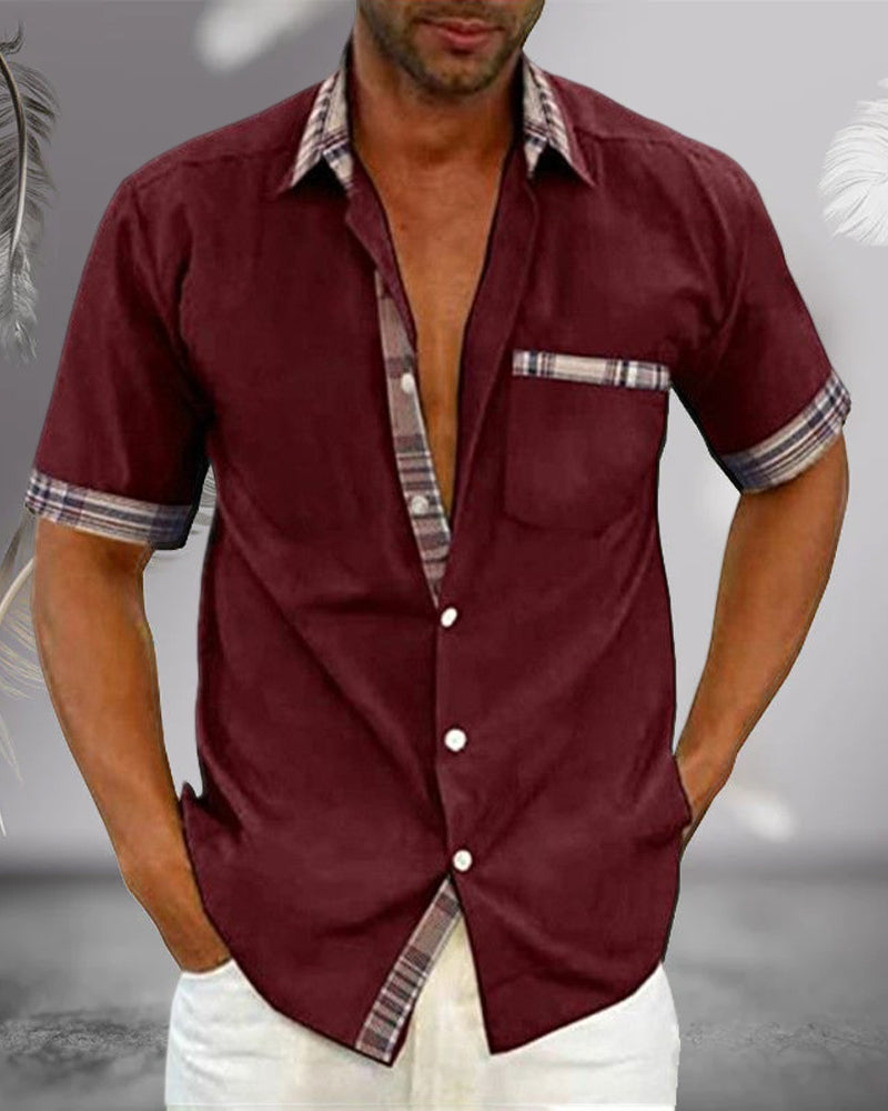 Neil - Stylish Men's Short-Sleeved Shirt for Casual and Semi-Formal Wear
