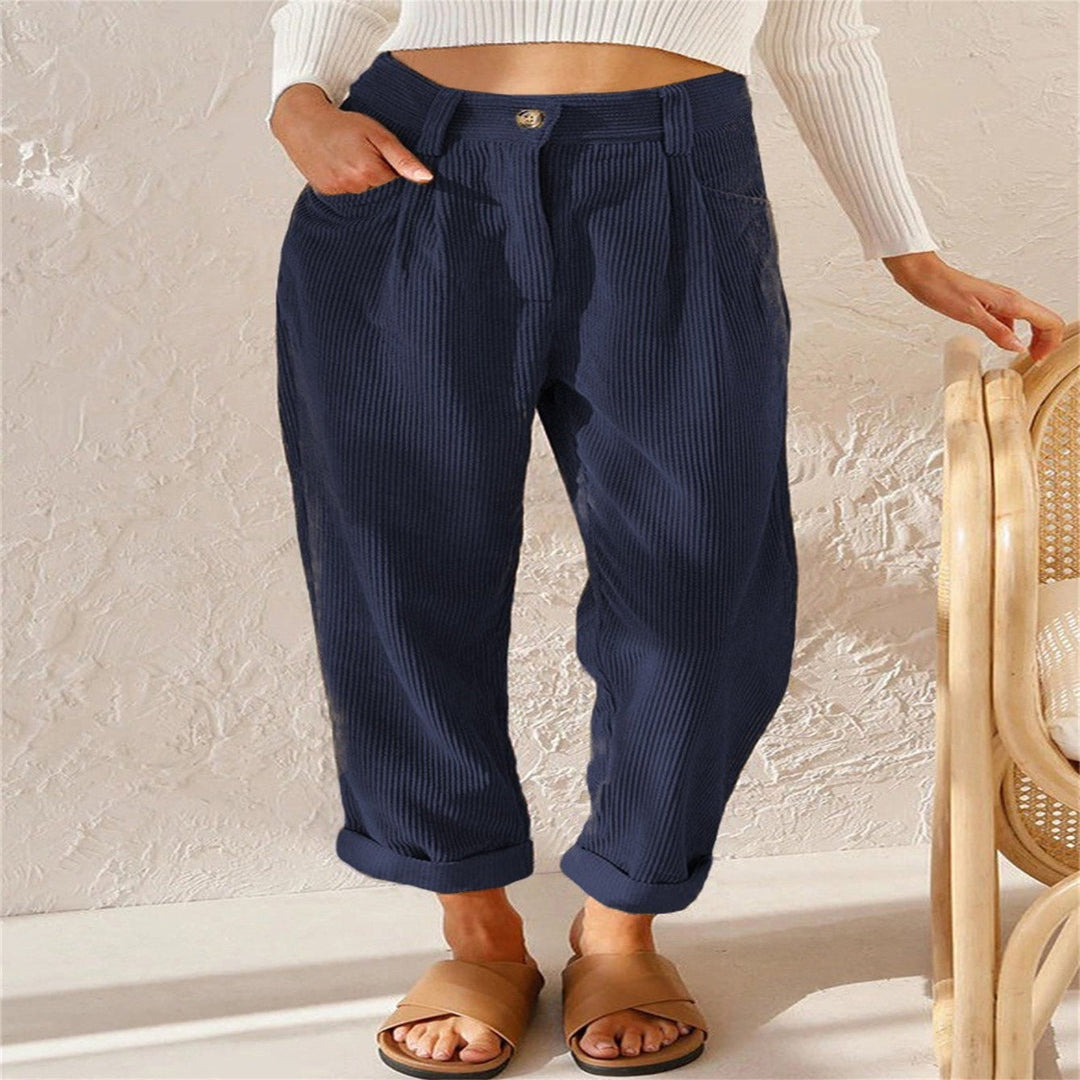 Chantal - Stylish Soft Corduroy Trousers for Women with Timeless Elegance