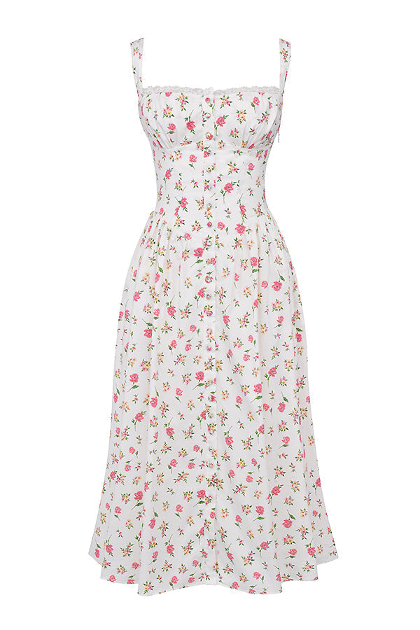 Brigid - Women's Floral Midi Summer Dress for Casual Outings