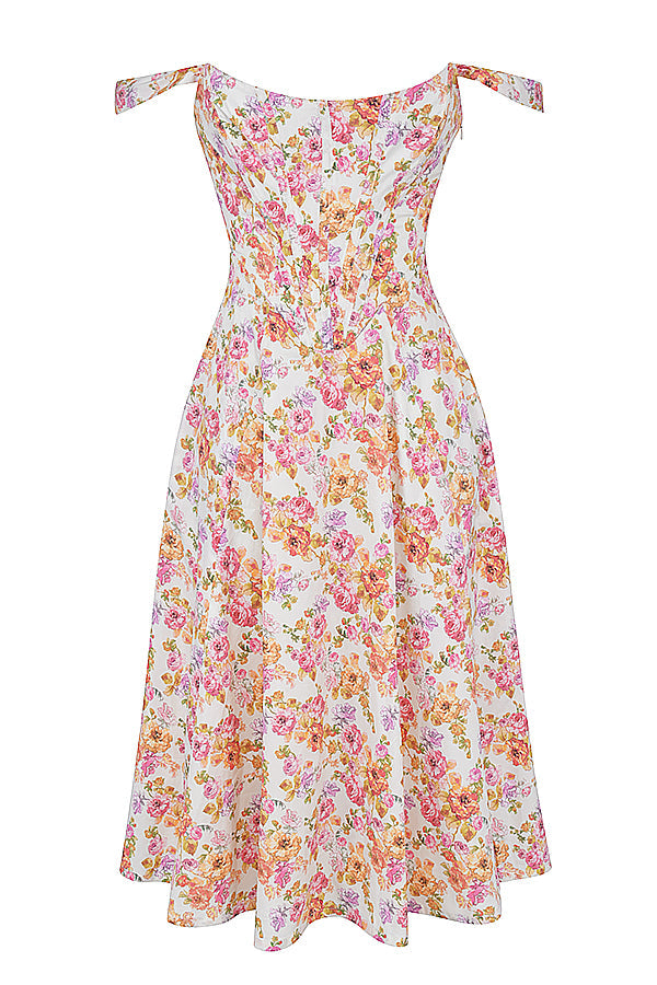 Brigid - Women's Floral Midi Summer Dress for Casual Outings